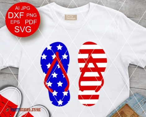 flip flops USA flag Party season store 1